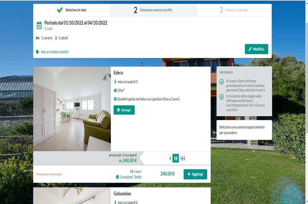 Scegli l’appartamento tra quelli disponibili Strumento di scelta dell’appartamento presso l’Agriturismo Le Girandole
