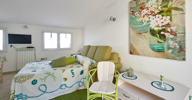 Immagine della camera da letto dell’appartamento Edera