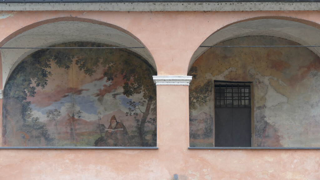 Affresco nel portico della chiesa parrocchiale di Sant’Antonio Abate