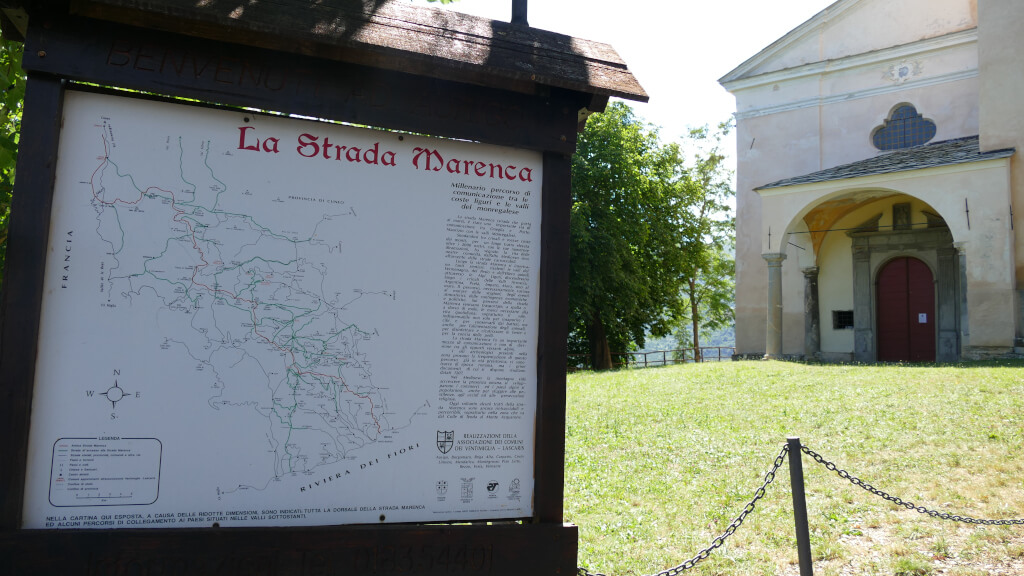 Il pannello che ci racconta dell’antica via Marenca