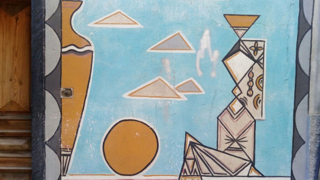 Murale per le vie di Badalucco Un murale a Badalucco