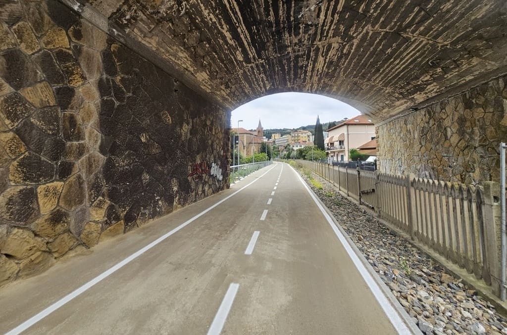 Il tratto di ciclabile a Diano Marina zona quartiere Sant’Anna