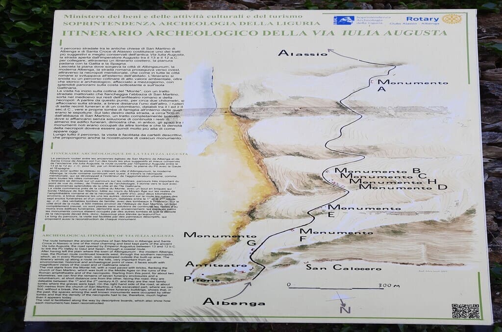 Itinerario archeologico della Via Julia Augusta Pannello esplicativo dell’Itinerario archeologico della Via Julia Augusta