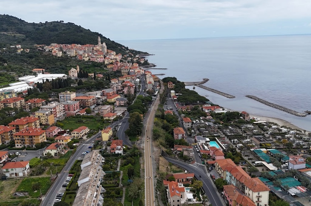 Panoramica della Ciclopedonale Riviera dei Fiori